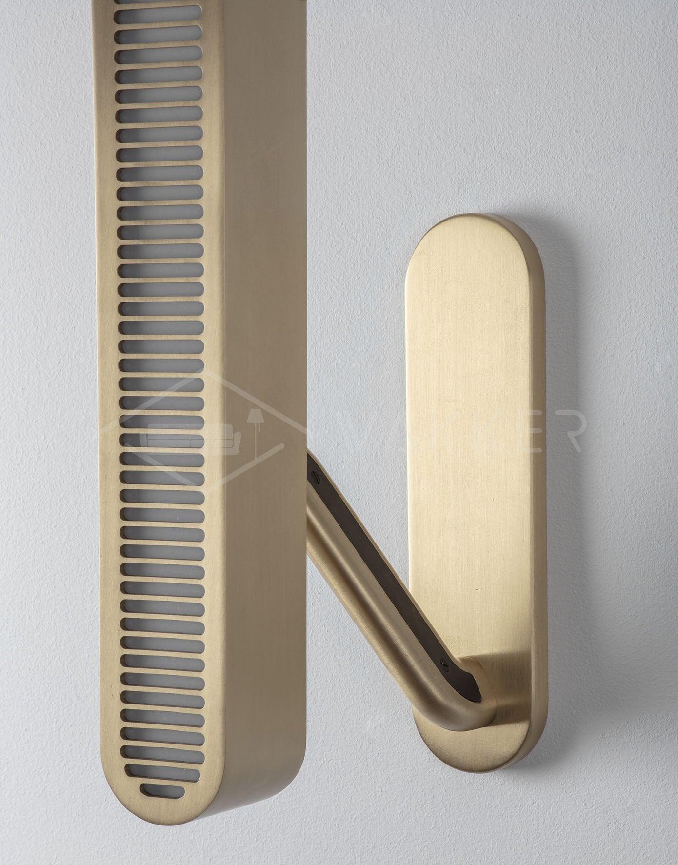 Lustra Wall Lamp Brass Slotted Grill-Neutral Decor