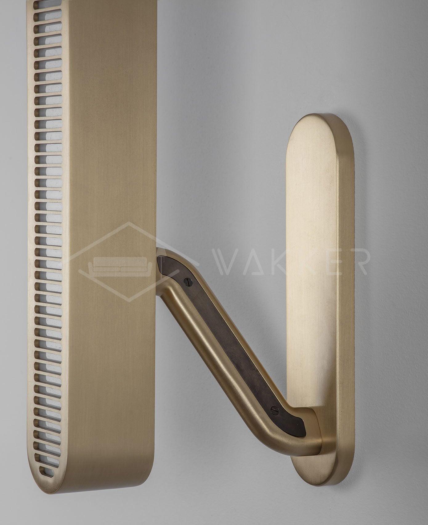 Lustra Wall Lamp Brass Slotted Grill-Neutral Decor