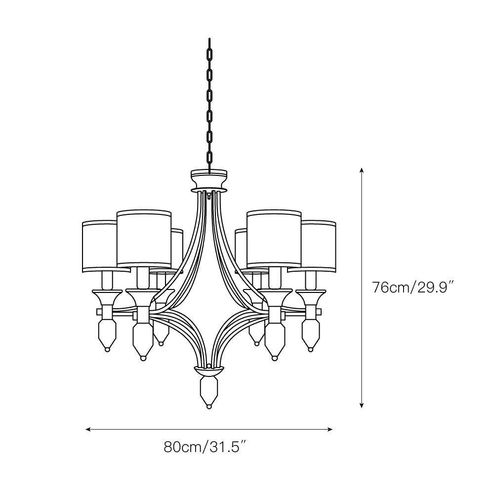 Lira Glass Chandelier