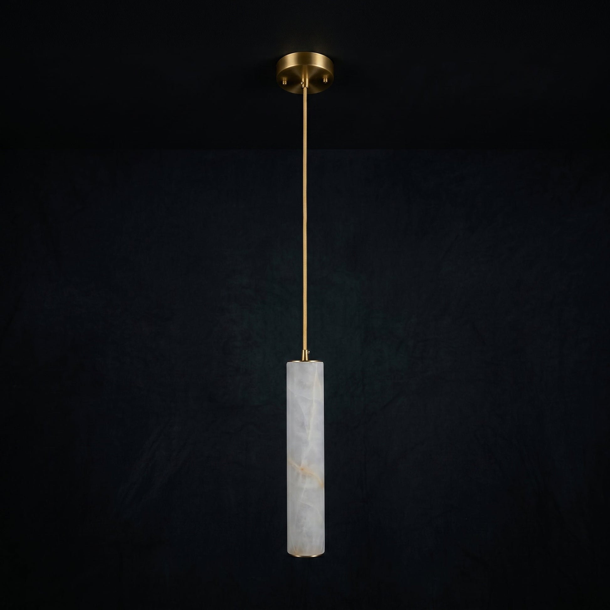 Column Alabaster Staircase Chandelier-Neutral Decor