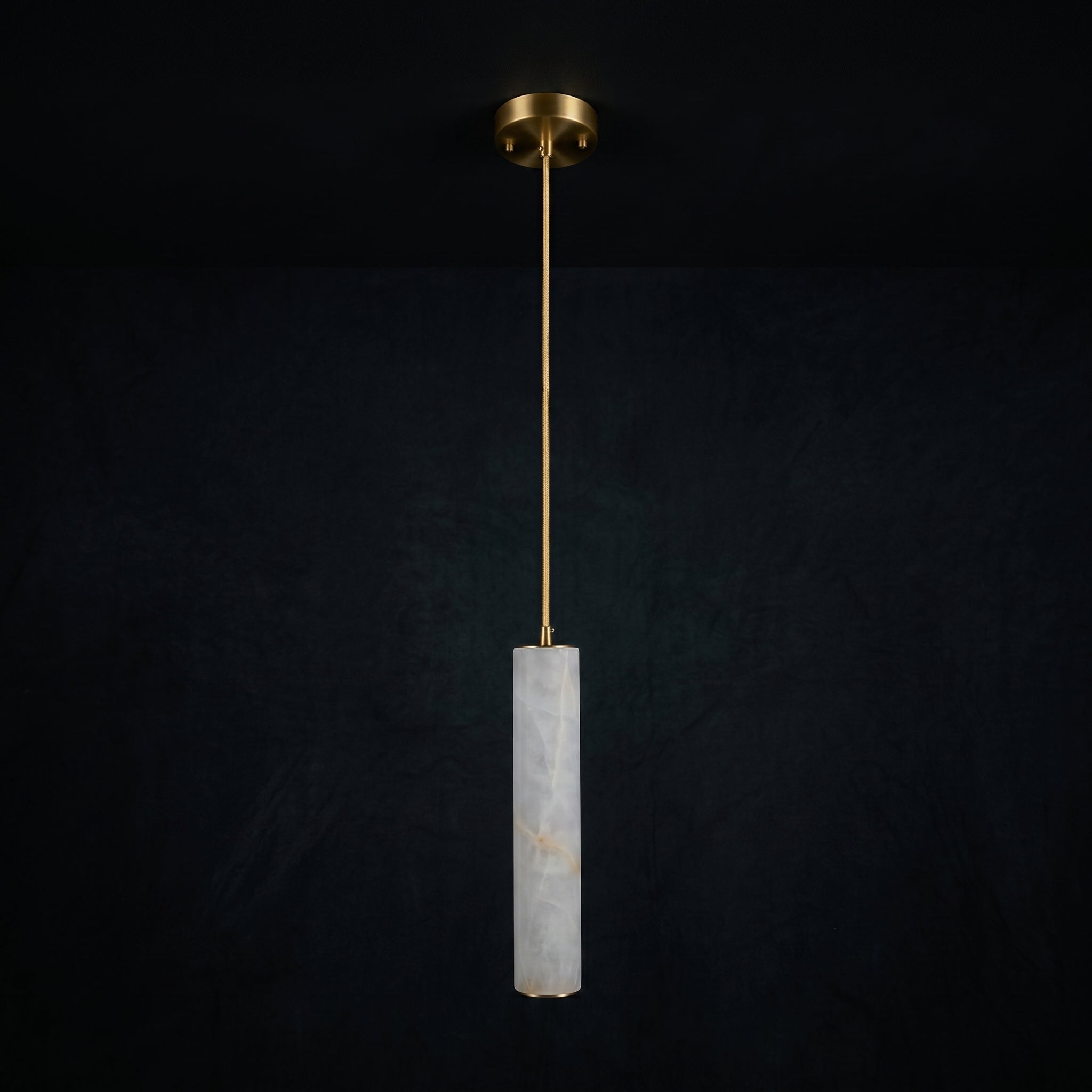 Column Alabaster Staircase Chandelier-Neutral Decor