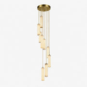 Column Alabaster Staircase Chandelier-Neutral Decor