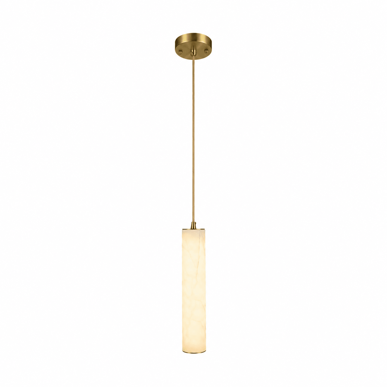 Column Alabaster Staircase Chandelier-Neutral Decor