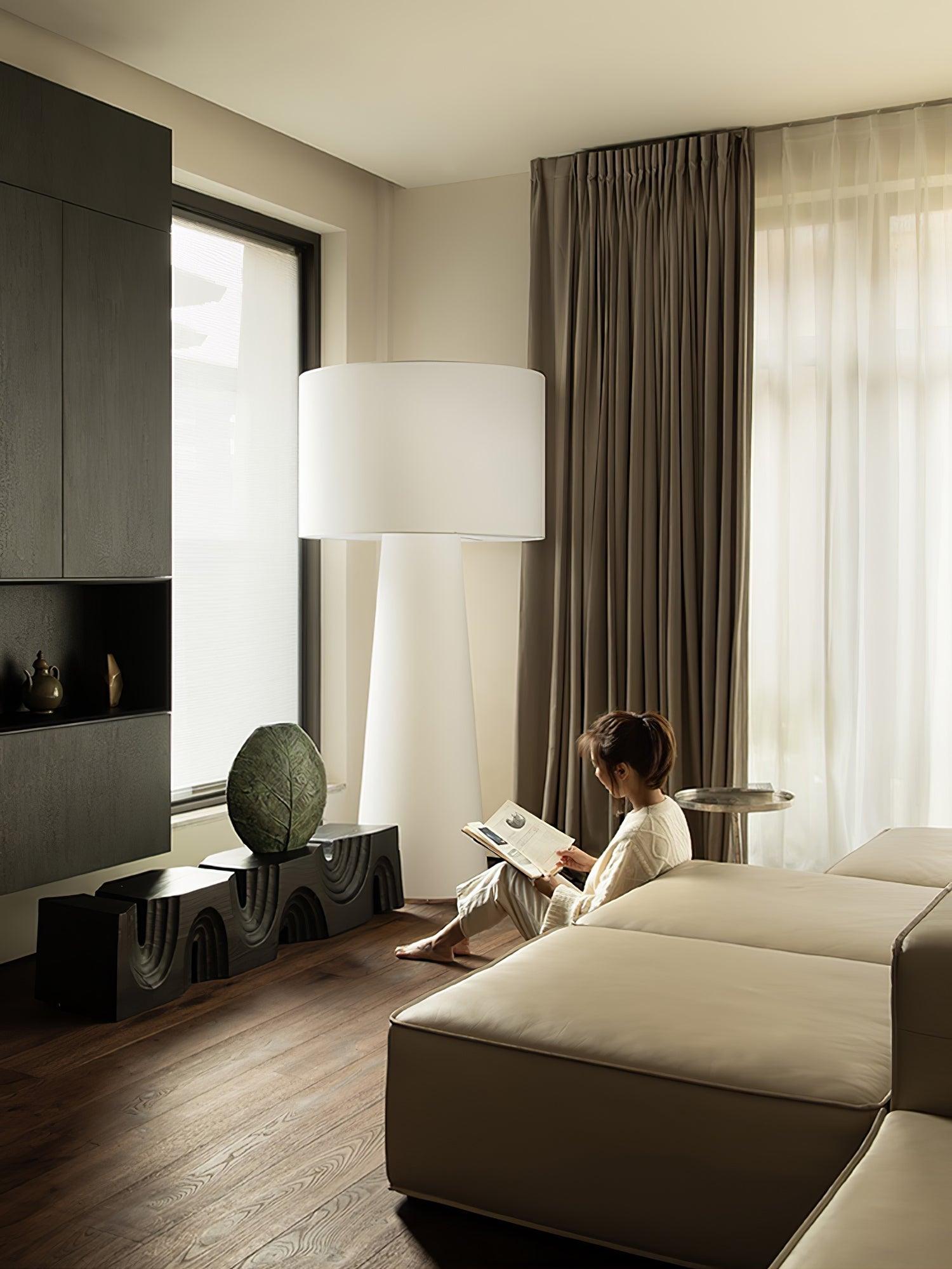 Phel Fabric Table Lamp-Neutral Decor