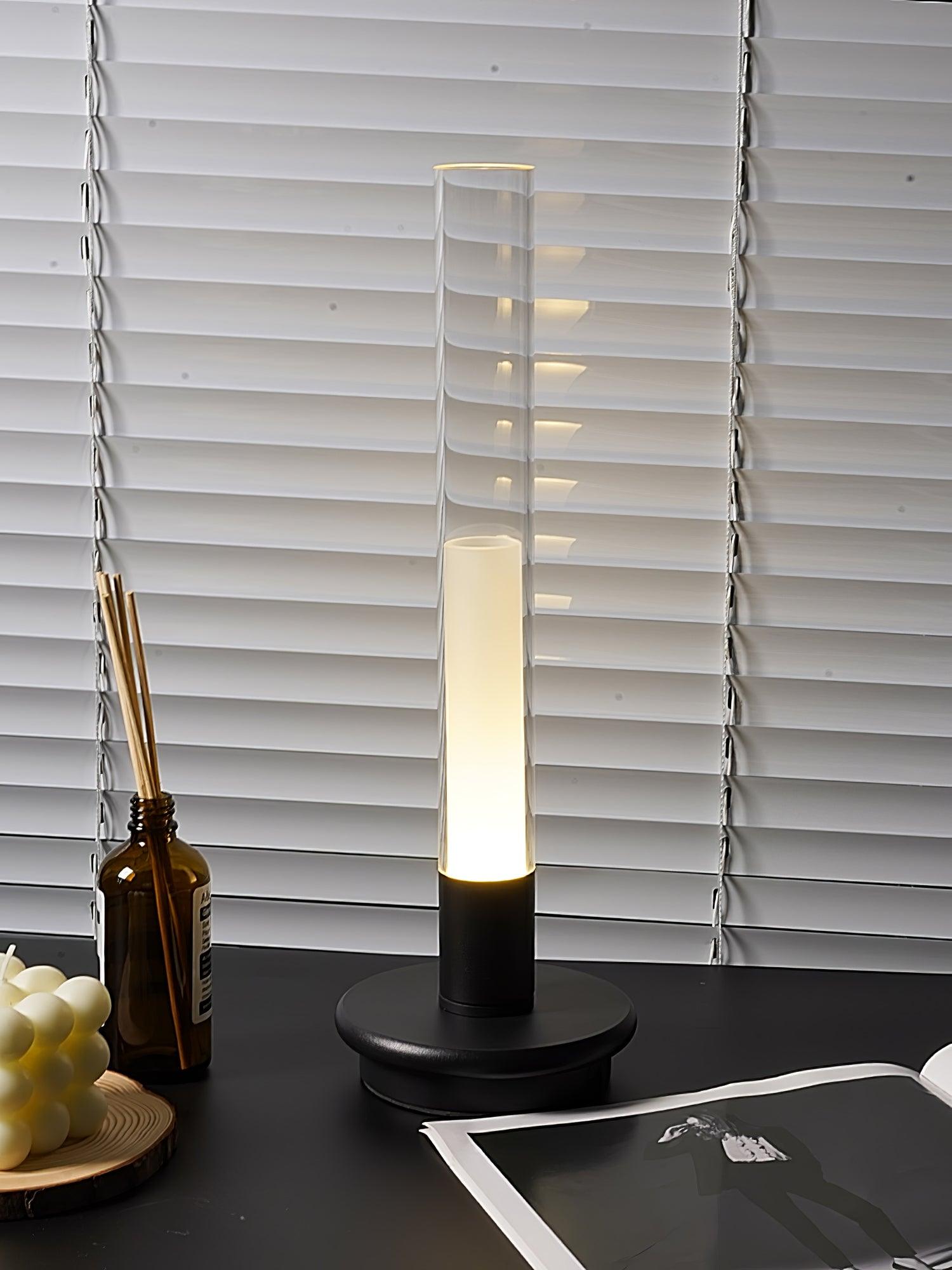 Tevi Acrylic Minimalist Table Lamp-Neutral Decor