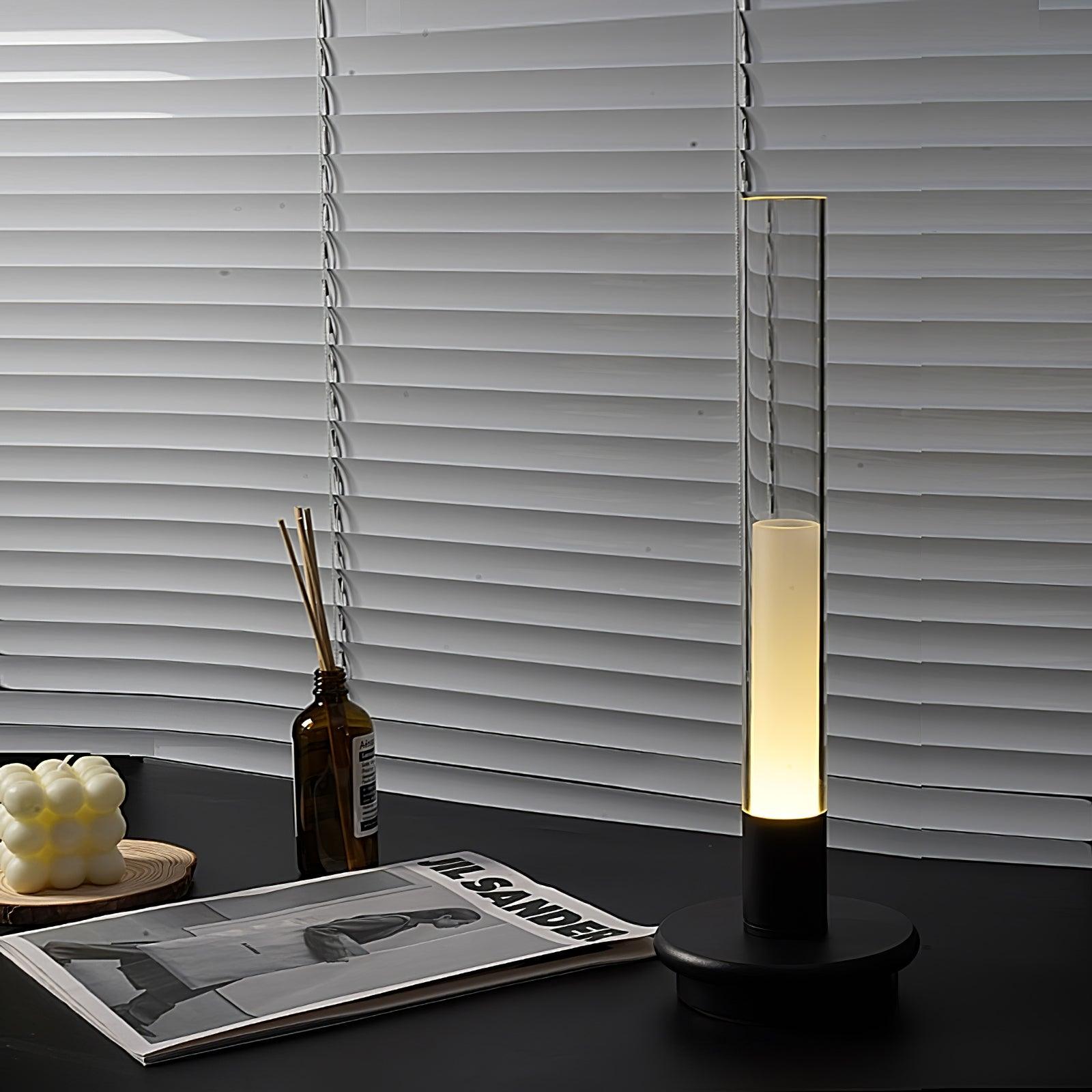 Tevi Acrylic Minimalist Table Lamp-Neutral Decor