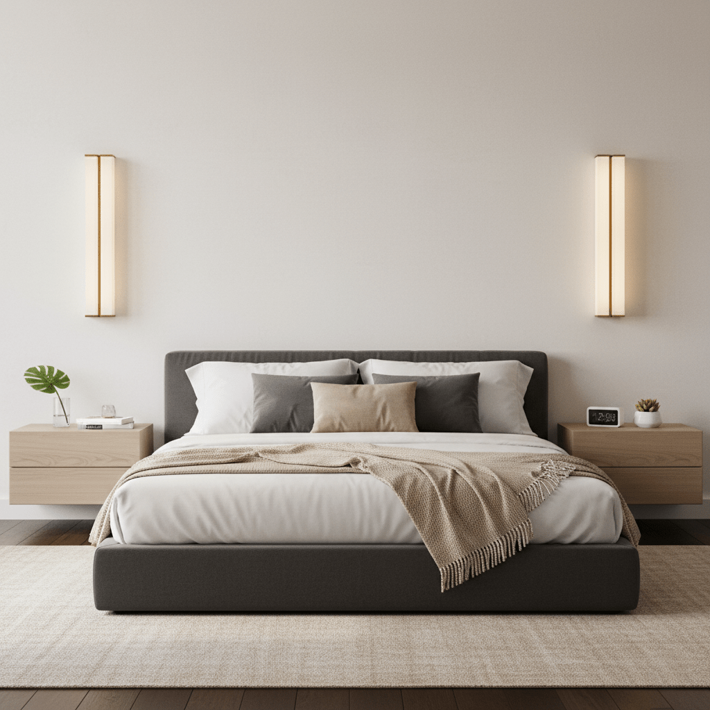 Columnar Fabric Sconce-Neutral Decor