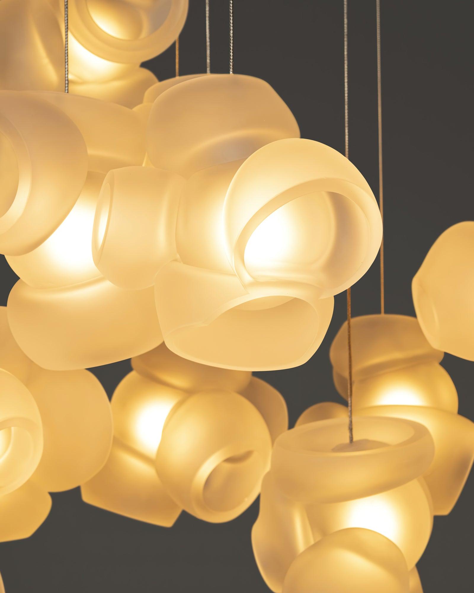 Ursa Bubbles Cluster Glass Pendant Light-Neutral Decor