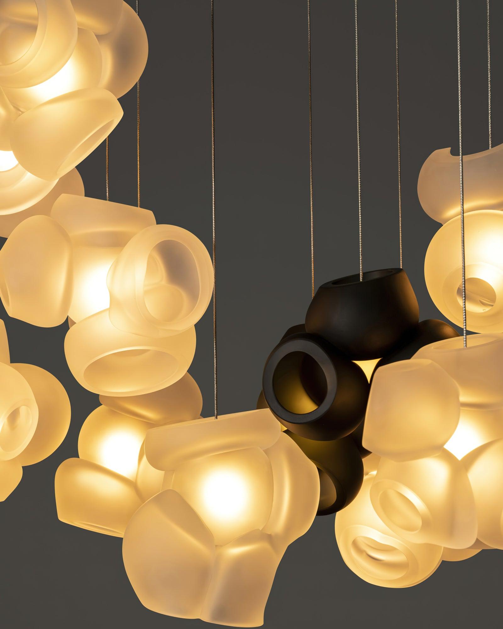 Ursa Bubbles Cluster Glass Pendant Light-Neutral Decor