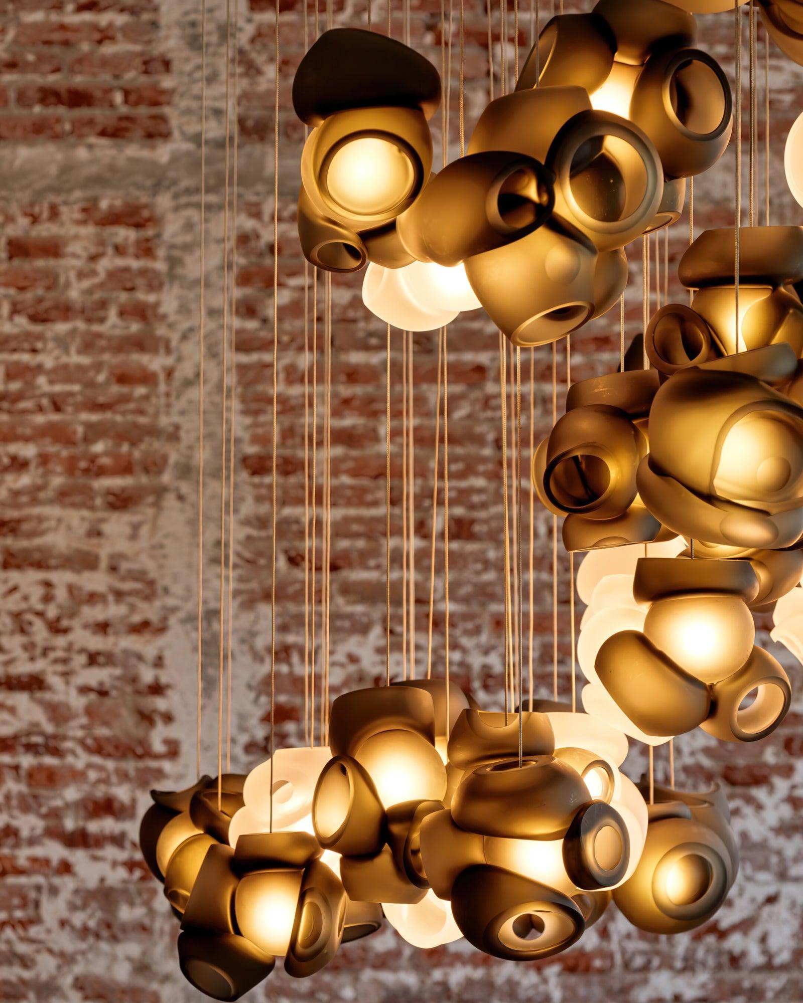 Ursa Bubbles Cluster Glass Pendant Light-Neutral Decor