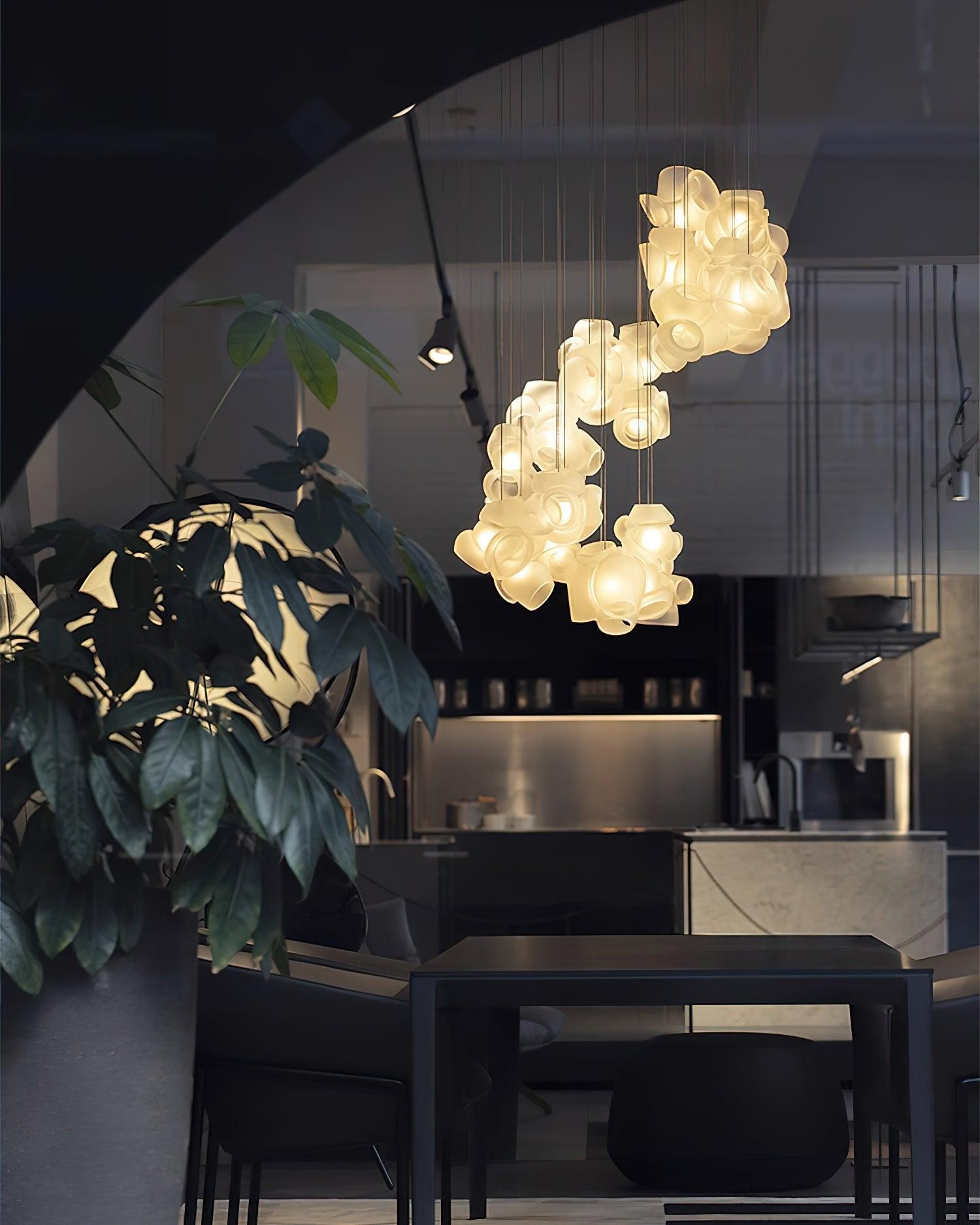 Ursa Bubbles Cluster Glass Pendant Light-Neutral Decor