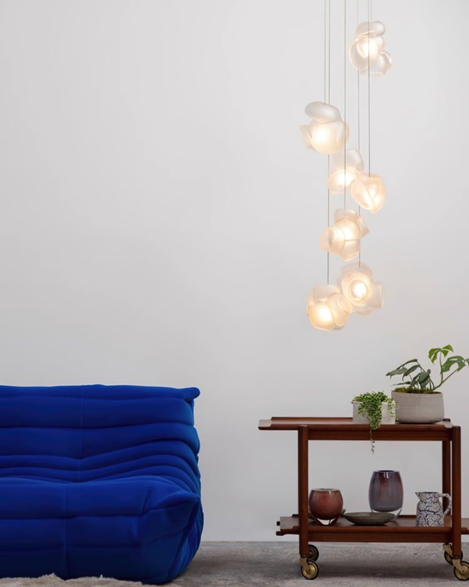 Ursa Bubbles Cluster Glass Pendant Light-Neutral Decor
