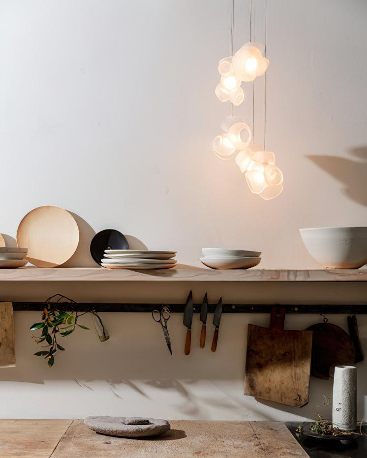 Ursa Bubbles Cluster Glass Pendant Light-Neutral Decor