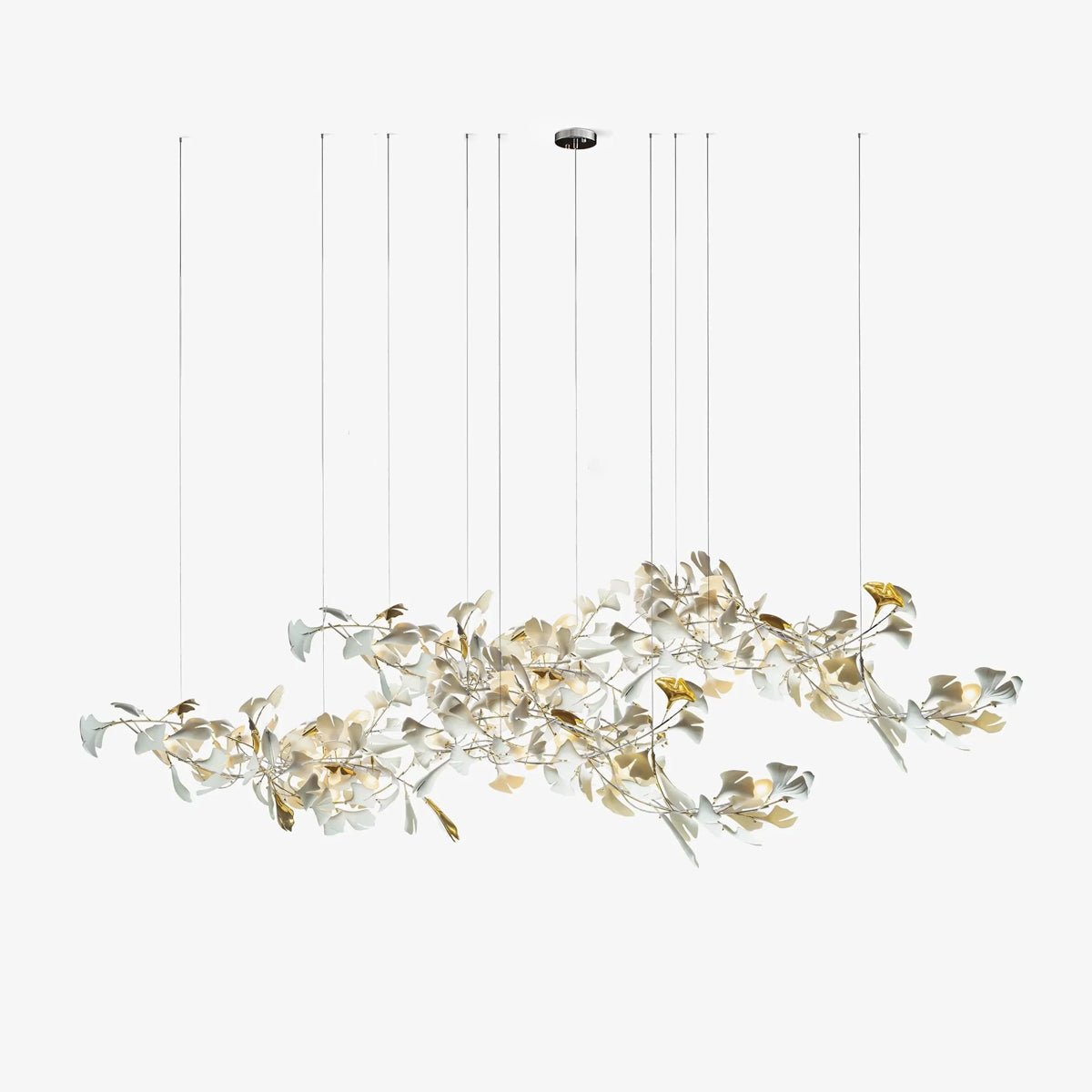 Barvel Leaves Combination Gingko Ceramics Chandeliers-Neutral Decor