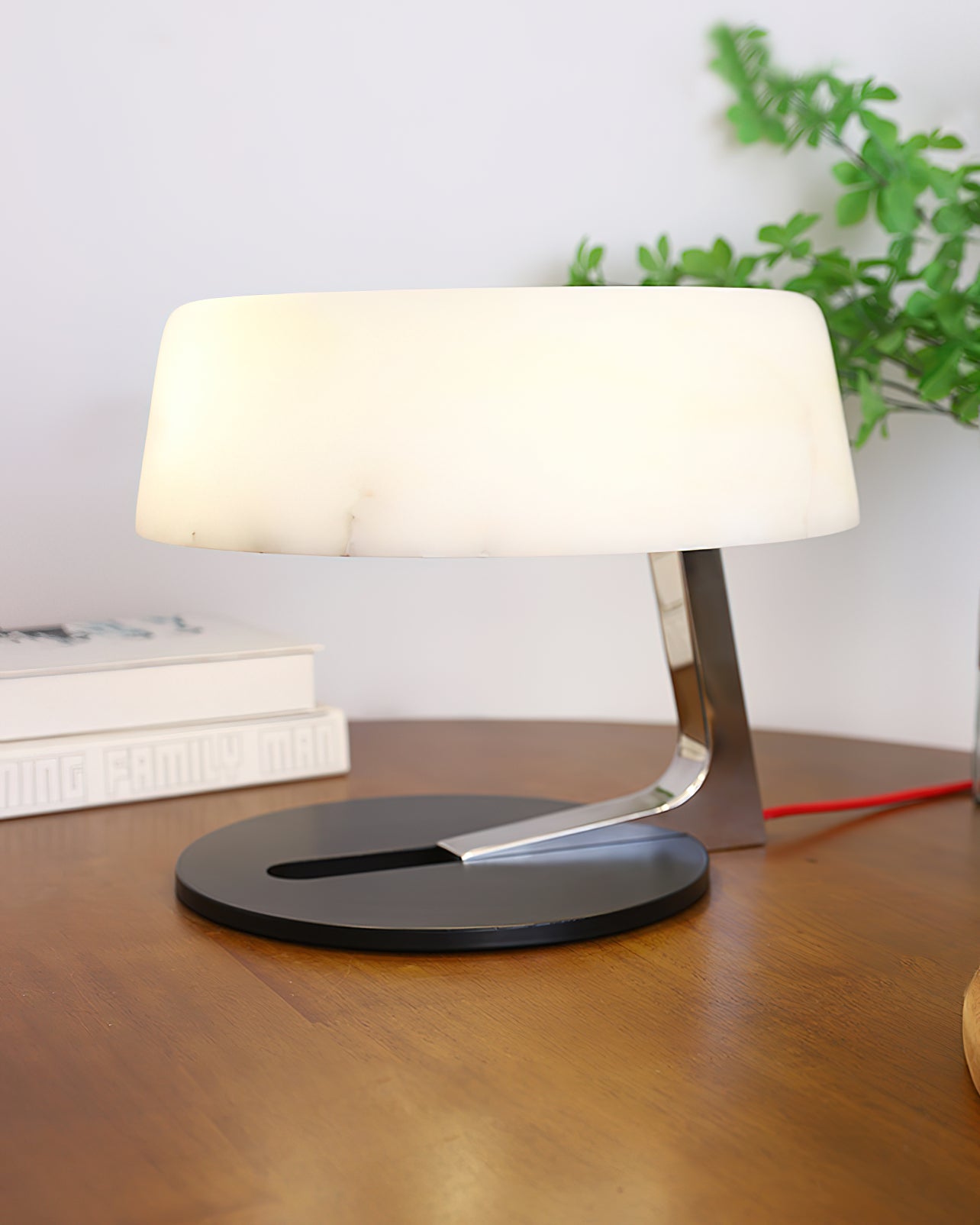 Nysolora Dome Alabaster Table Lamp-Neutral Decor