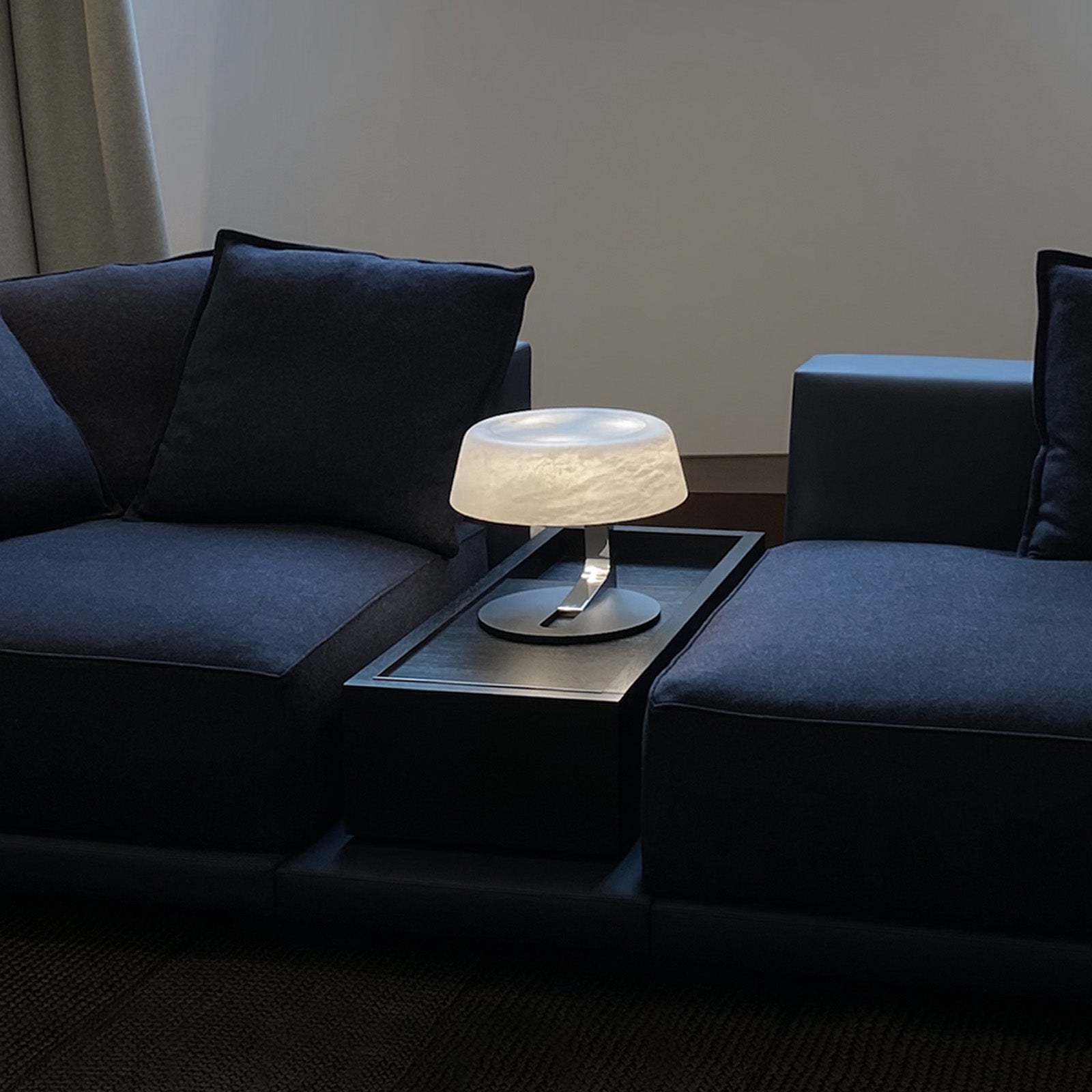 Nysolora Dome Alabaster Table Lamp-Neutral Decor