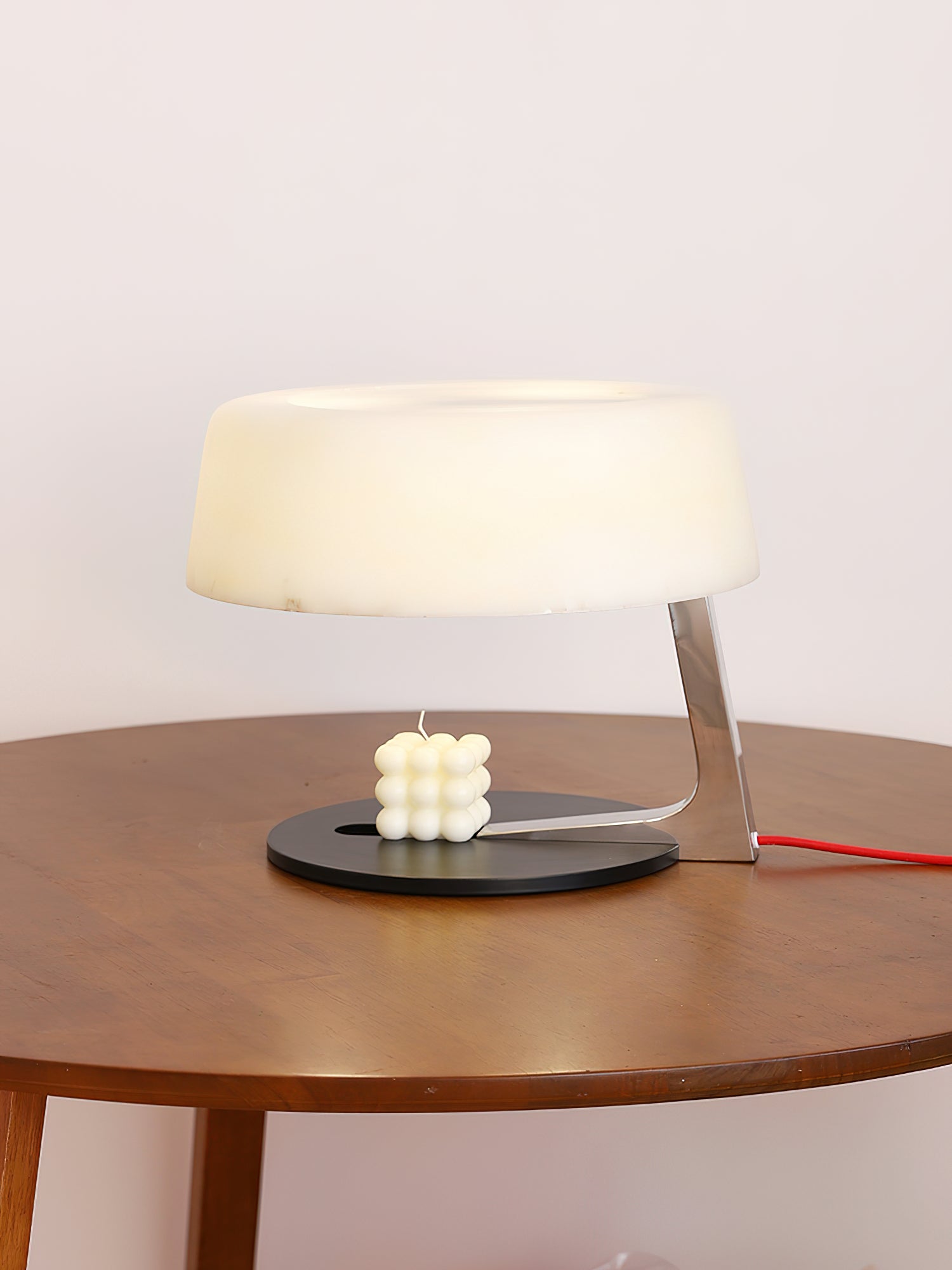 Nysolora Dome Alabaster Table Lamp-Neutral Decor