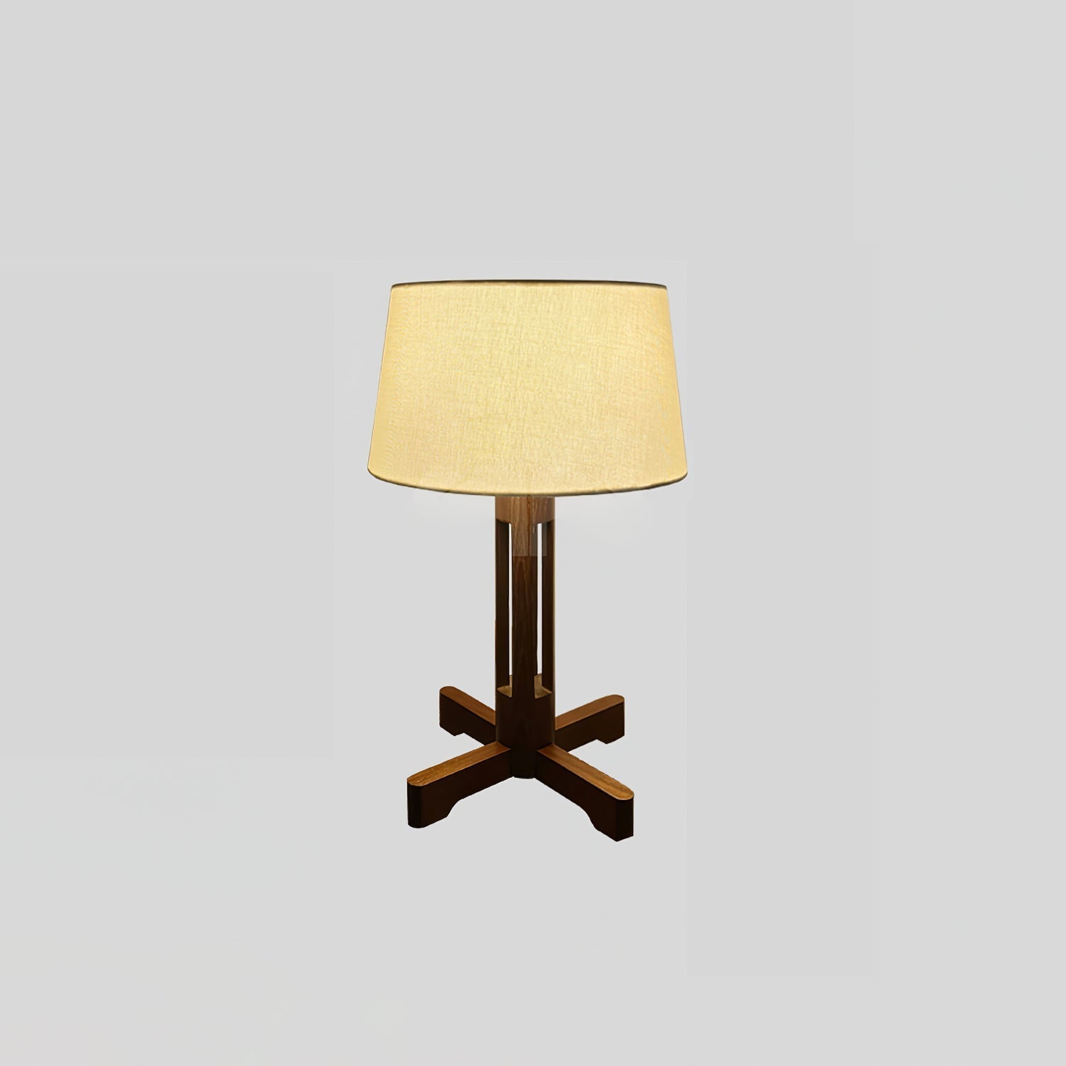 Axel Wood & Fabric Contemporary Table Lamp-Neutral Decor