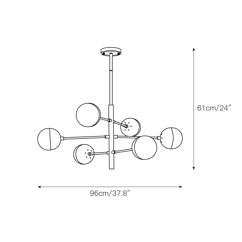 Celandine Glass Chandelier