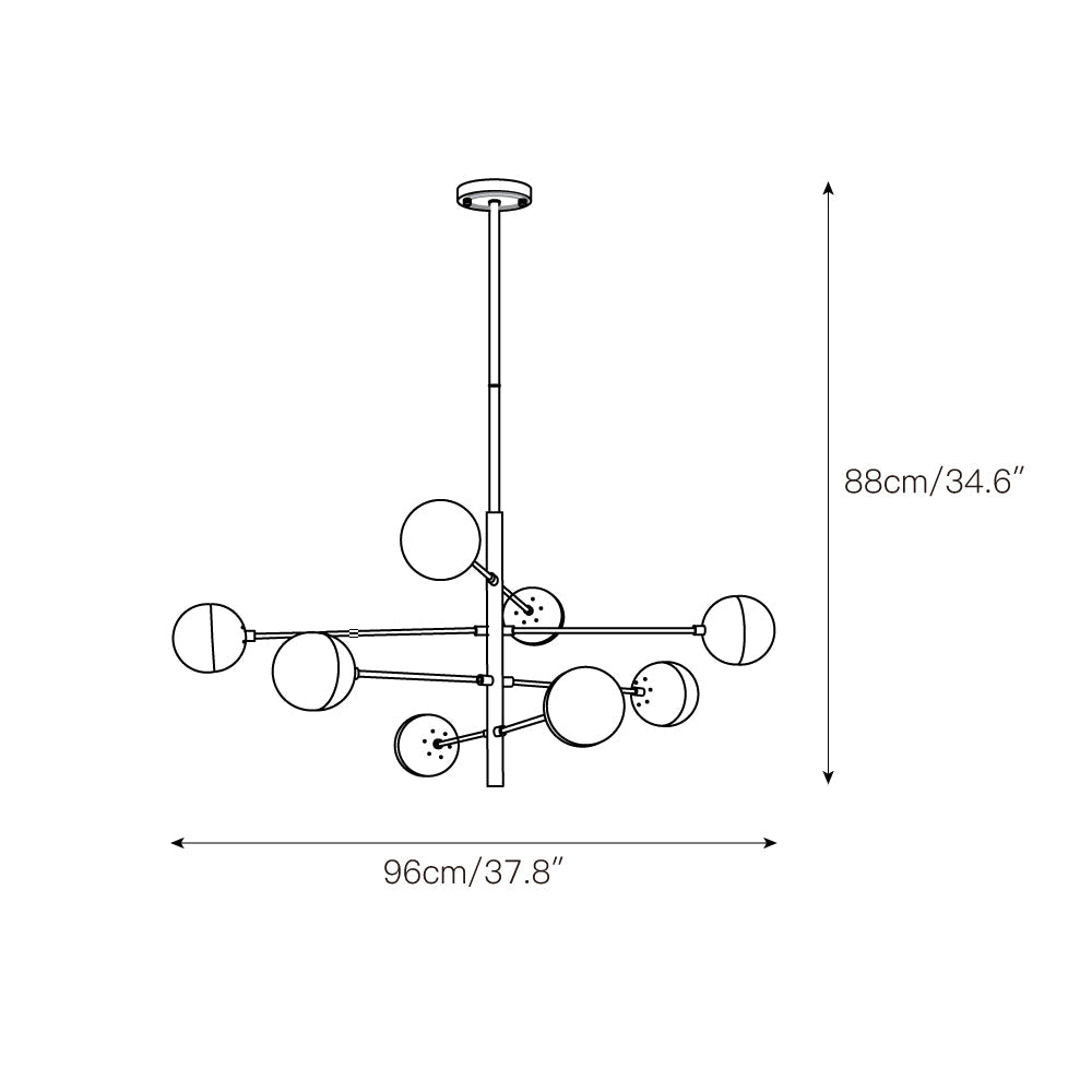 Celandine Glass Chandelier