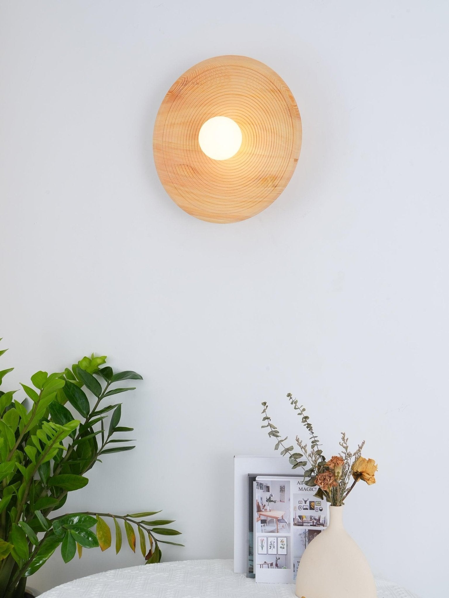 Brenly Nordic Art Contour Wooden Sconce Wall lamp-Neutral Decor