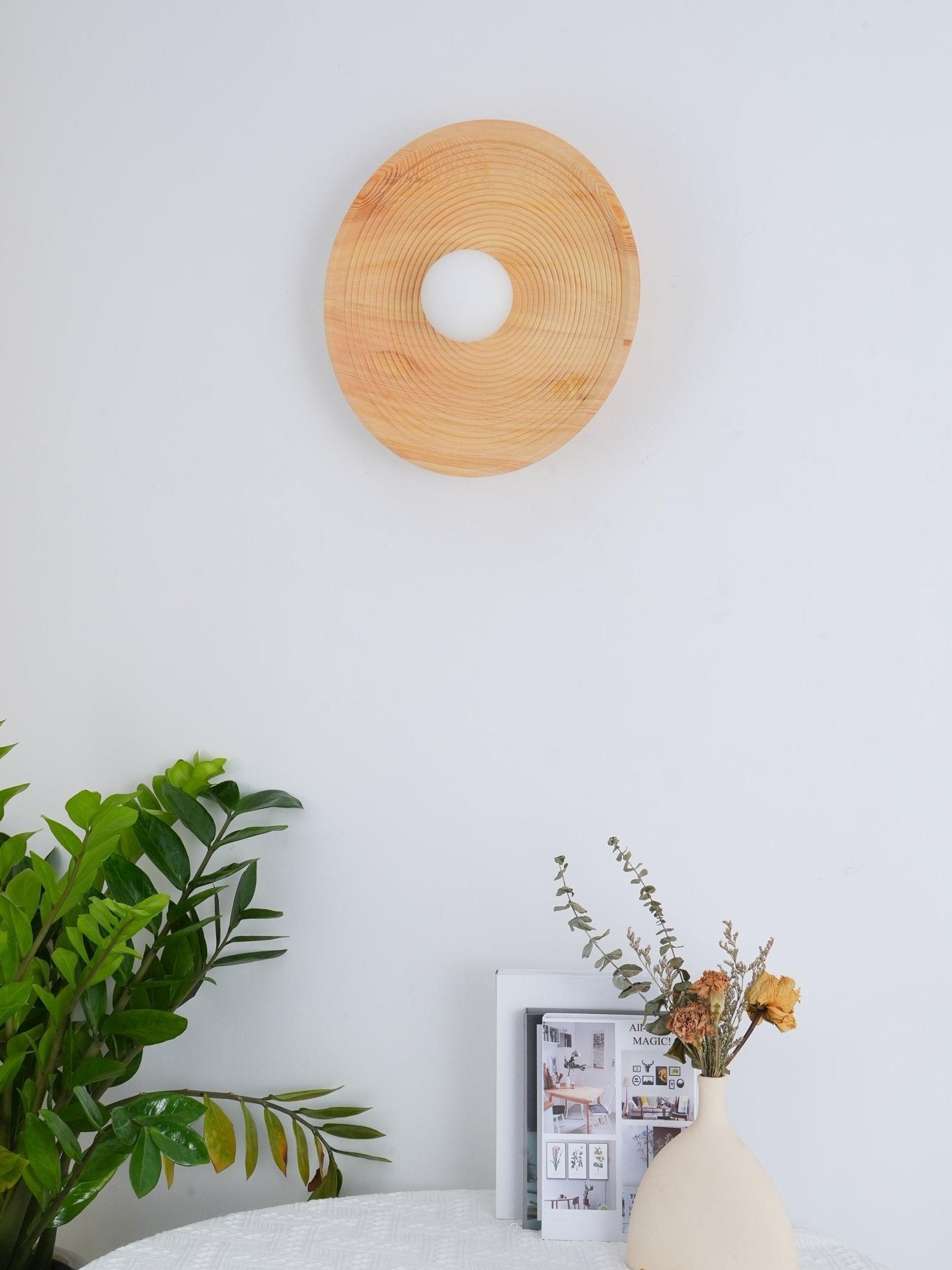 Brenly Nordic Art Contour Wooden Sconce Wall lamp-Neutral Decor