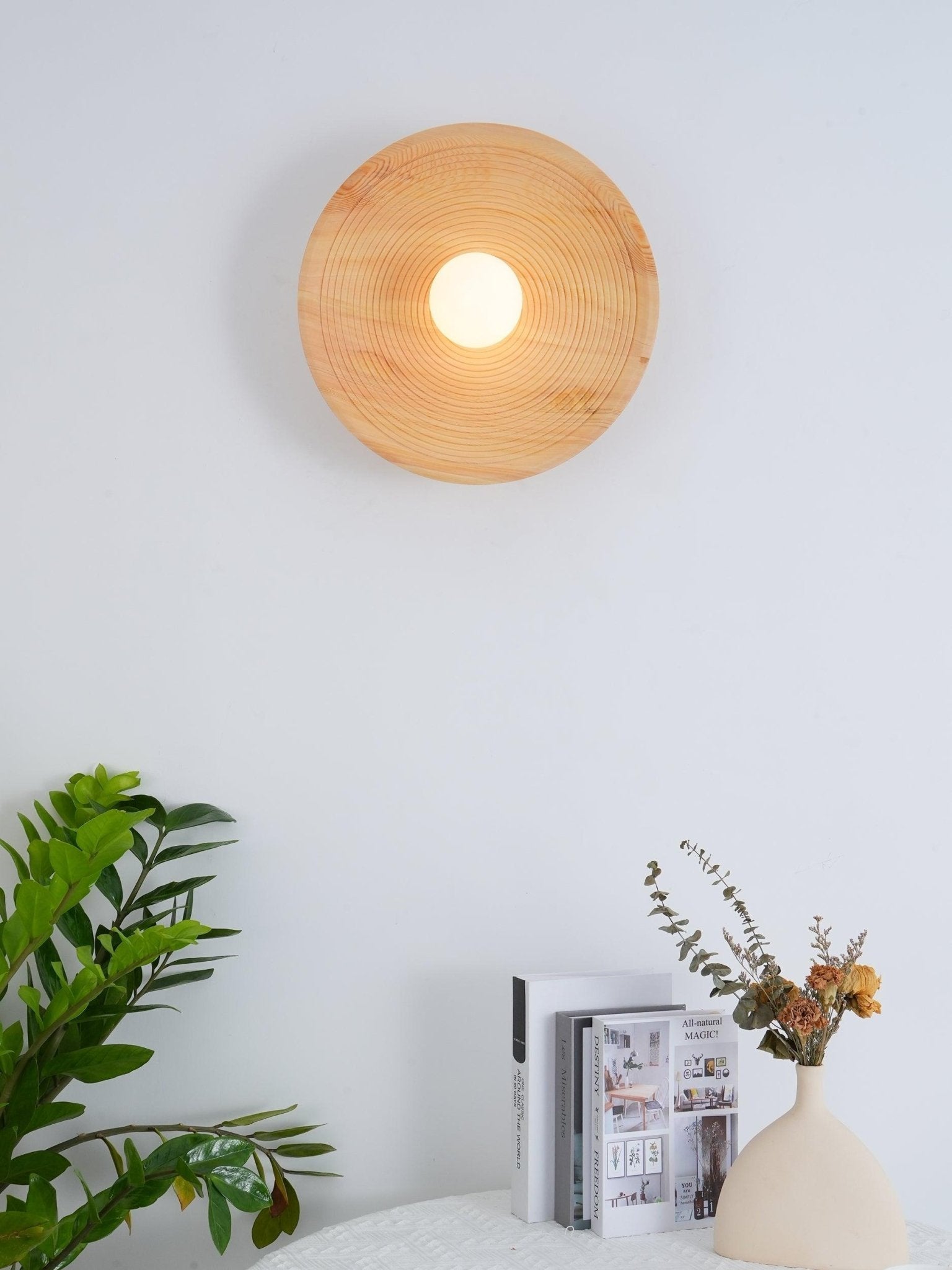 Brenly Nordic Art Contour Wooden Sconce Wall lamp-Neutral Decor
