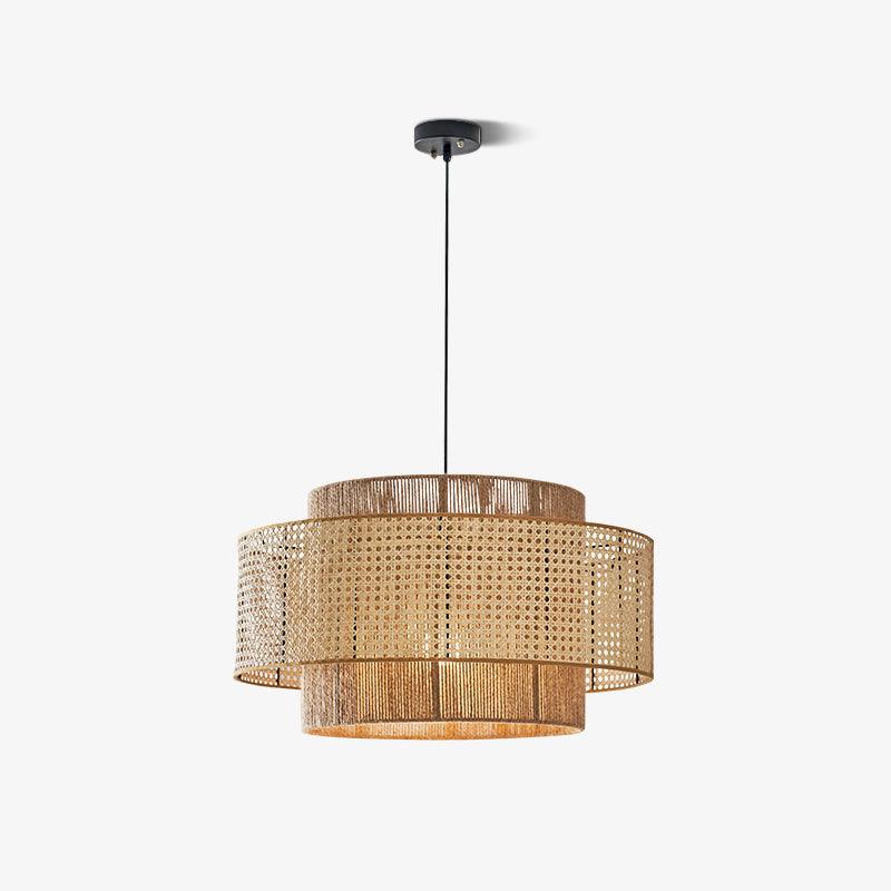 Crigen Concentric Rattan Pendant Light-Neutral Decor