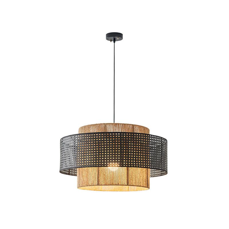 Crigen Concentric Rattan Pendant Light-Neutral Decor
