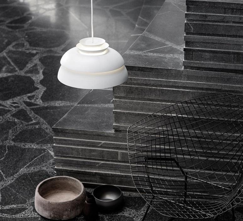 Novenu White Scandinavian Pendant Lamp-Neutral Decor