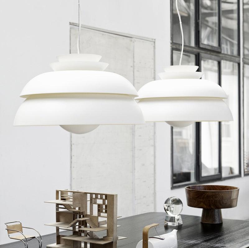 Novenu White Scandinavian Pendant Lamp-Neutral Decor