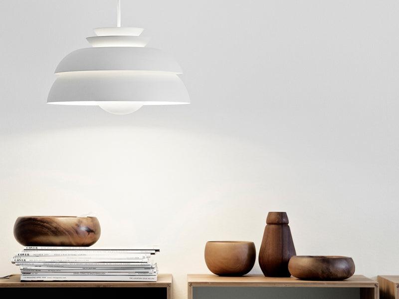 Novenu White Scandinavian Pendant Lamp-Neutral Decor