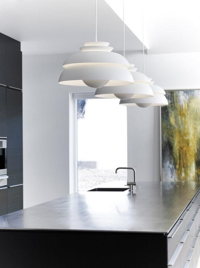 Novenu White Scandinavian Pendant Lamp-Neutral Decor
