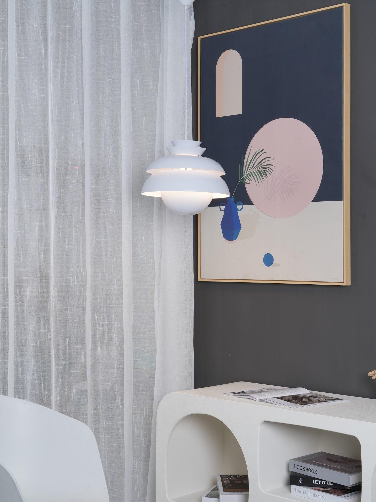 Novenu White Scandinavian Pendant Lamp-Neutral Decor