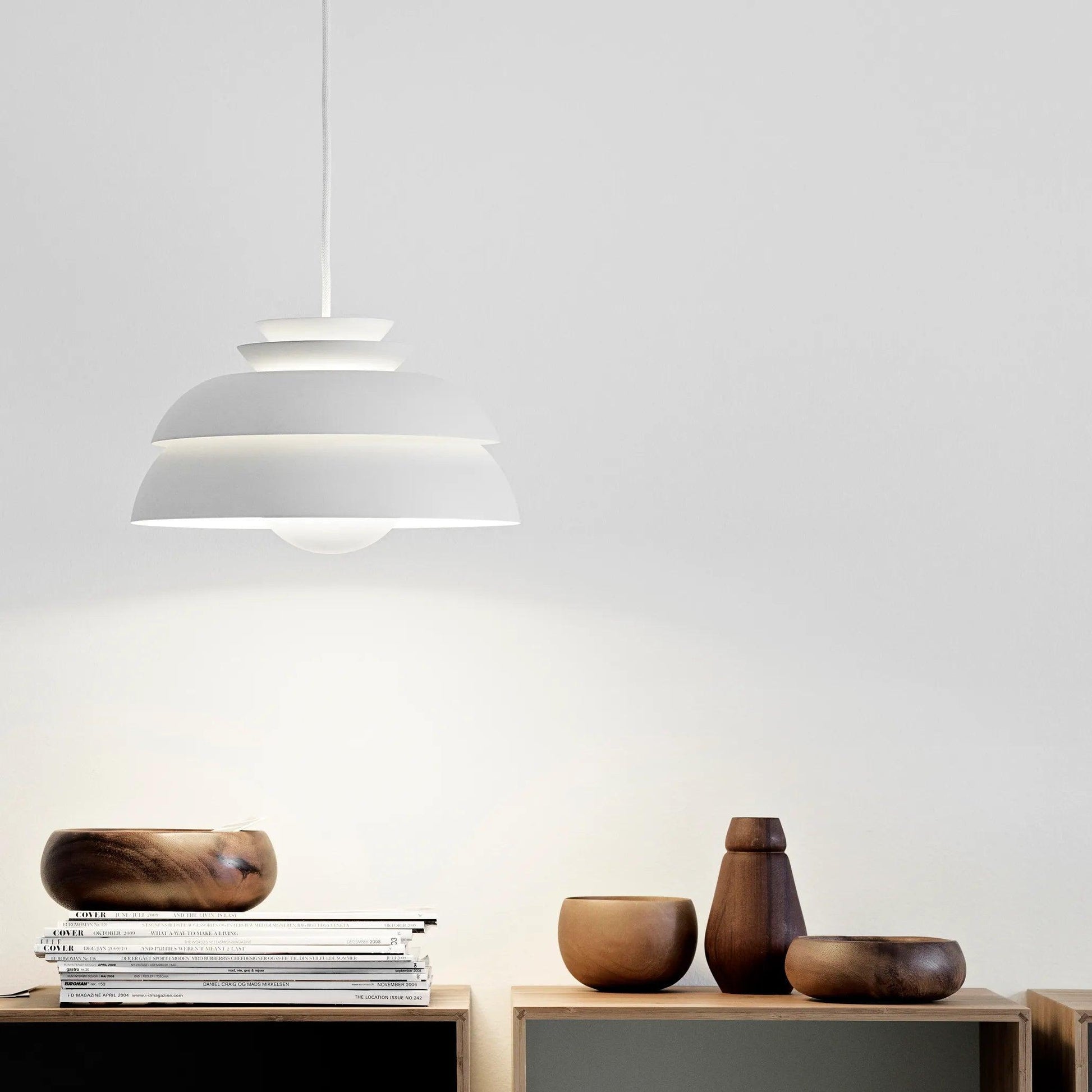Novenu White Scandinavian Pendant Lamp-Neutral Decor