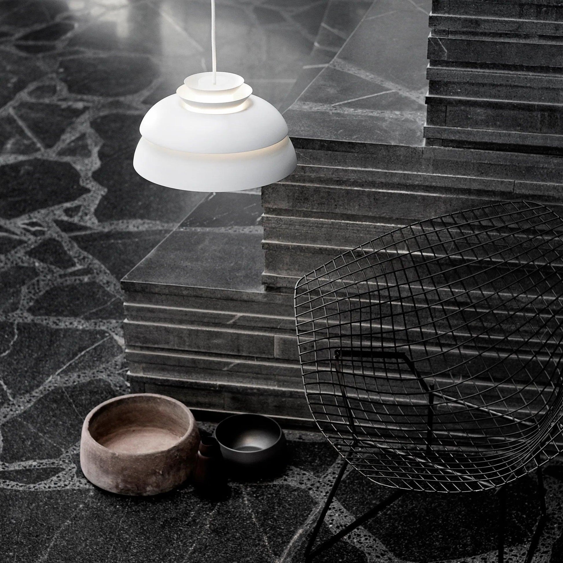 Novenu White Scandinavian Pendant Lamp-Neutral Decor
