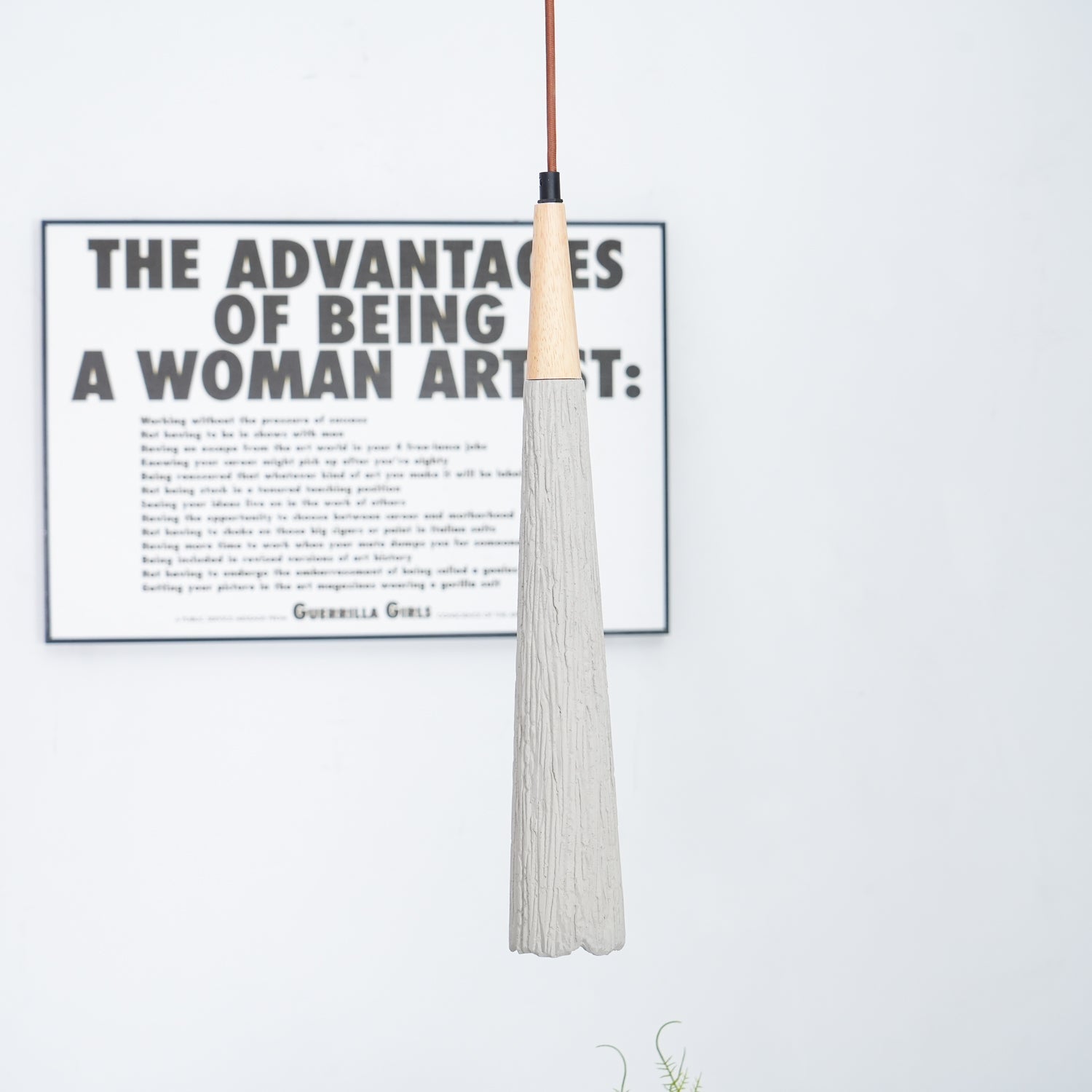 Lirixon Pendant Lamp Concrete Pleated-Neutral Decor