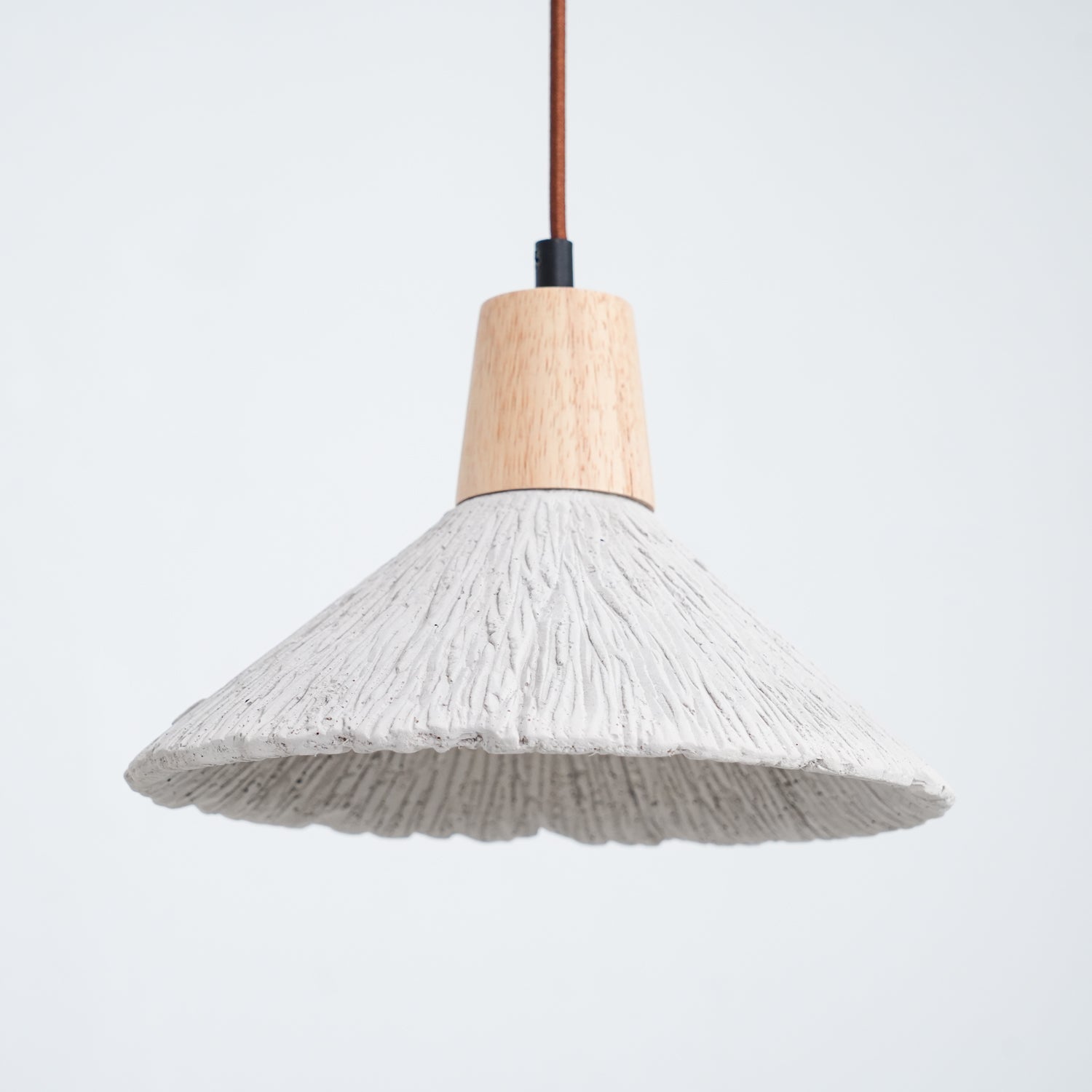 Lirixon Pendant Lamp Concrete Pleated-Neutral Decor