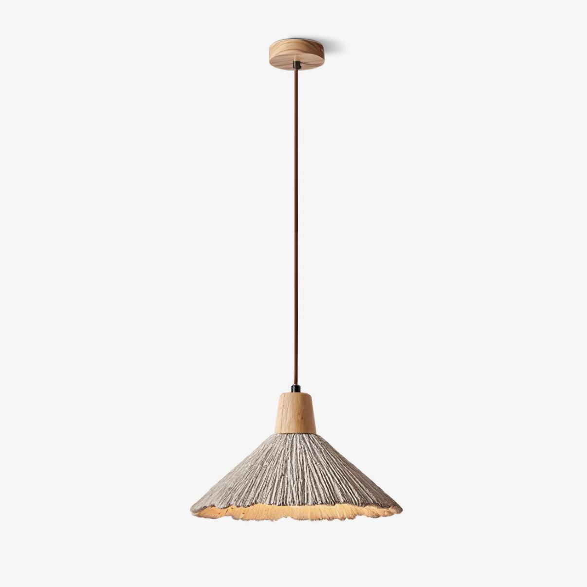 Lirixon Pendant Lamp Concrete Pleated-Neutral Decor