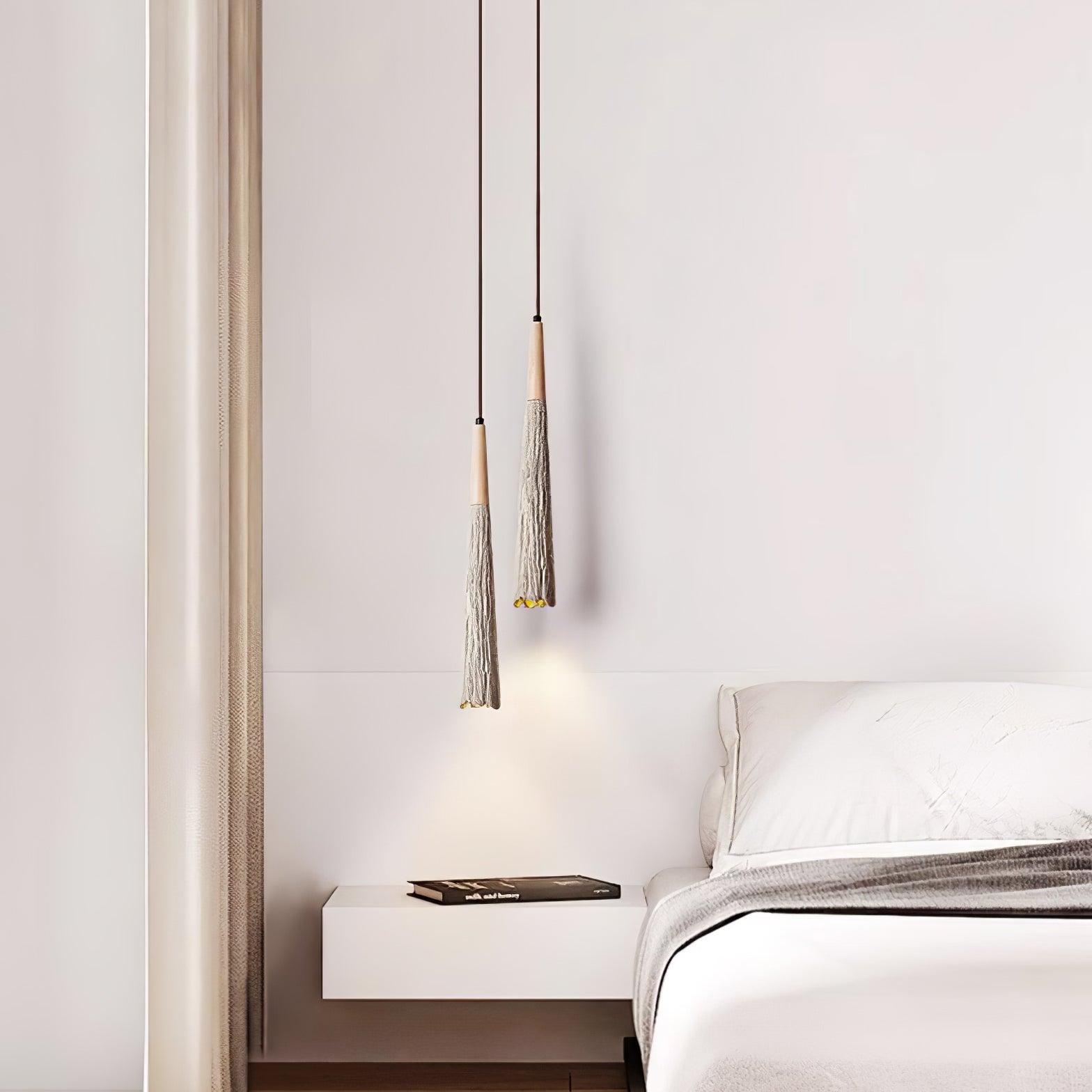 Lirixon Pendant Lamp Concrete Pleated-Neutral Decor