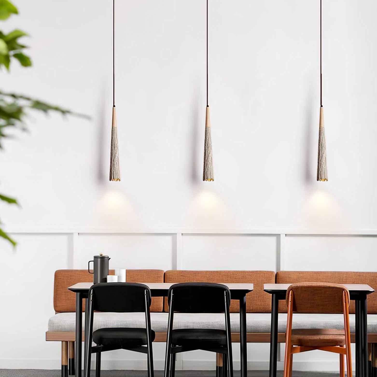 Lirixon Pendant Lamp Concrete Pleated-Neutral Decor