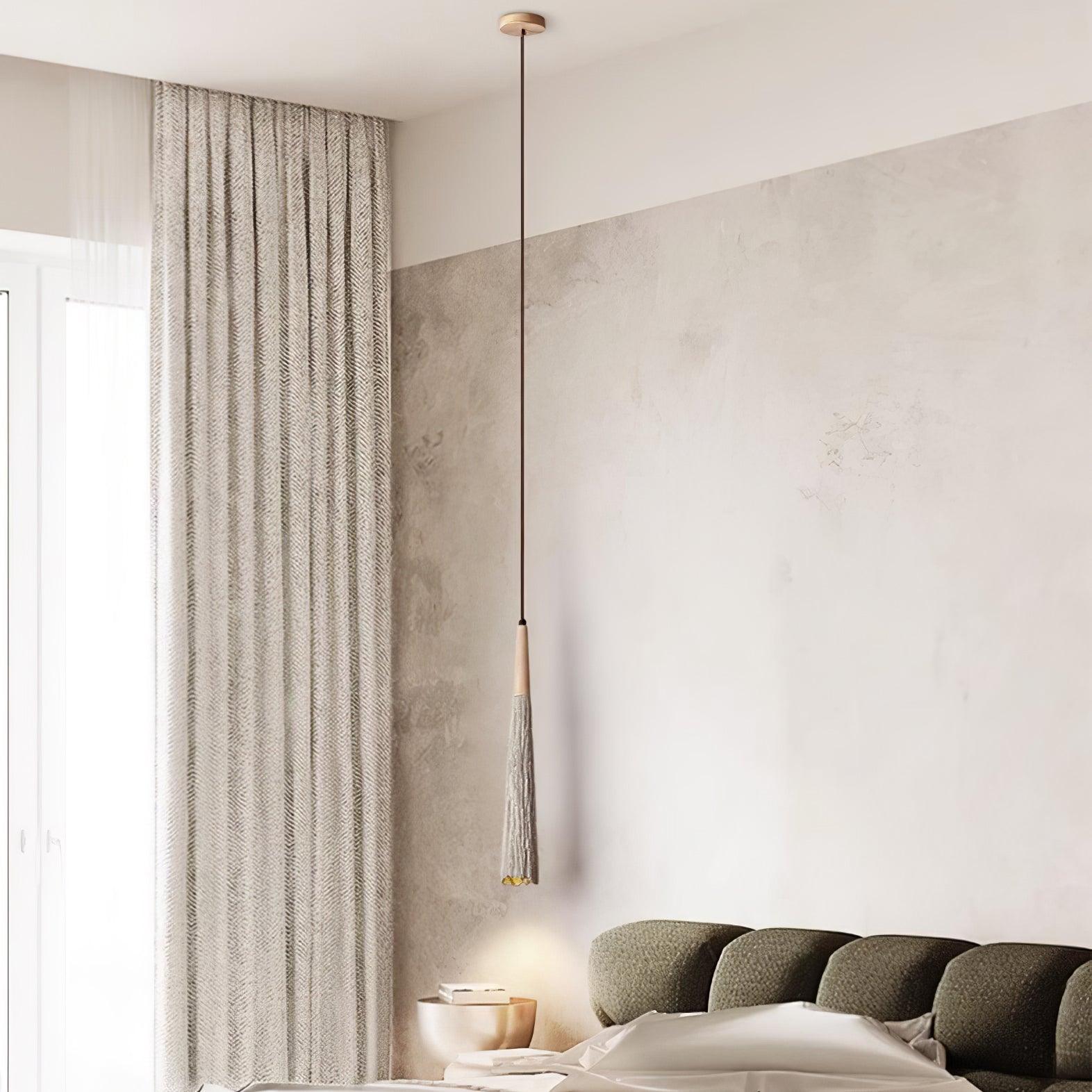 Lirixon Pendant Lamp Concrete Pleated-Neutral Decor