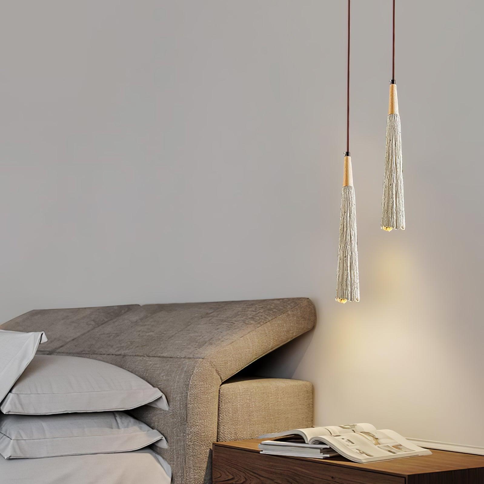 Lirixon Pendant Lamp Concrete Pleated-Neutral Decor