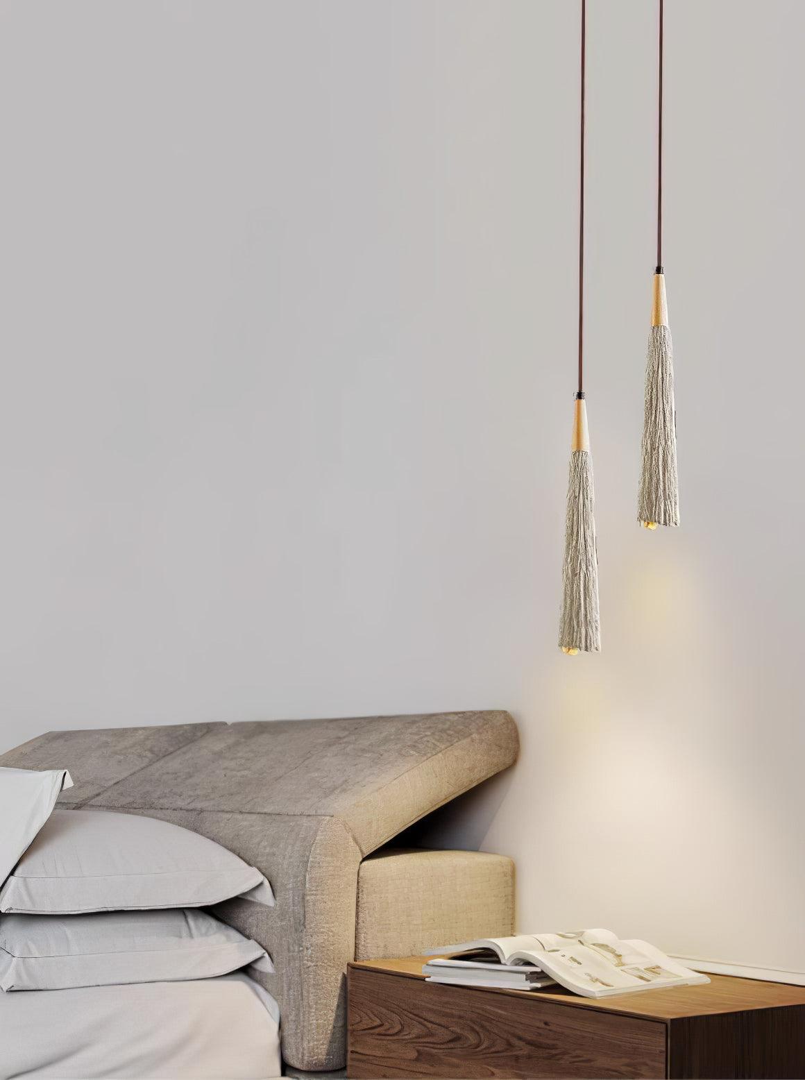 Lirixon Pendant Lamp Concrete Pleated-Neutral Decor