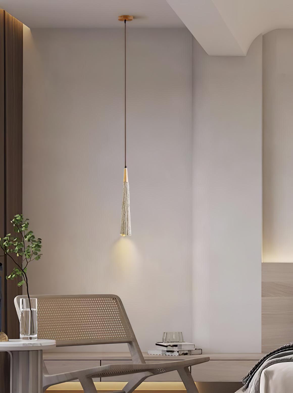 Lirixon Pendant Lamp Concrete Pleated-Neutral Decor