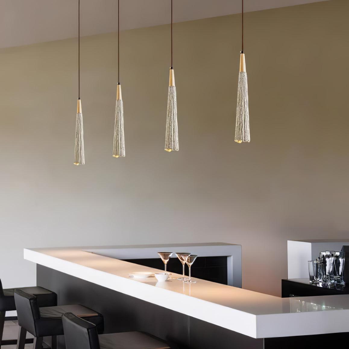 Lirixon Pendant Lamp Concrete Pleated-Neutral Decor