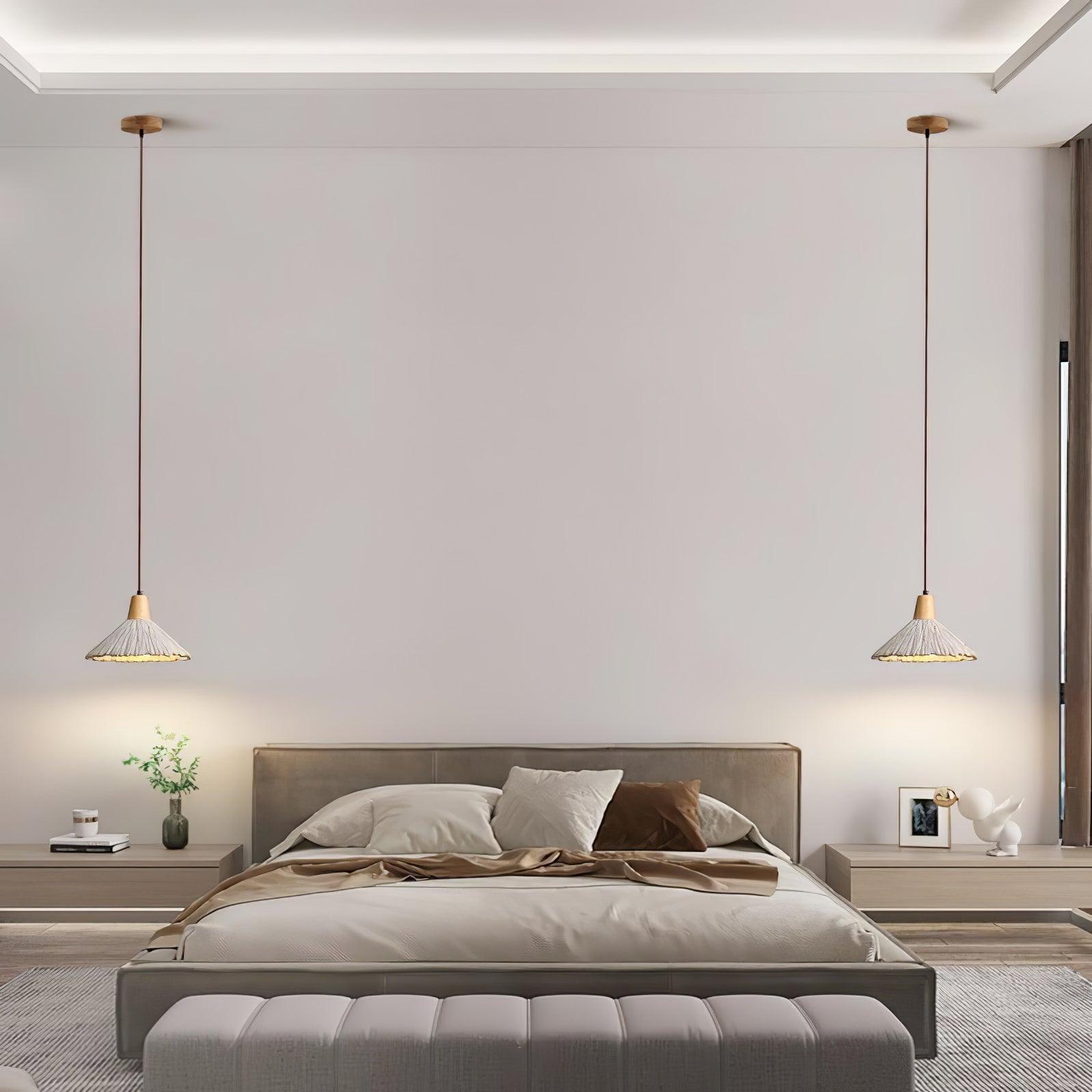 Lirixon Pendant Lamp Concrete Pleated-Neutral Decor