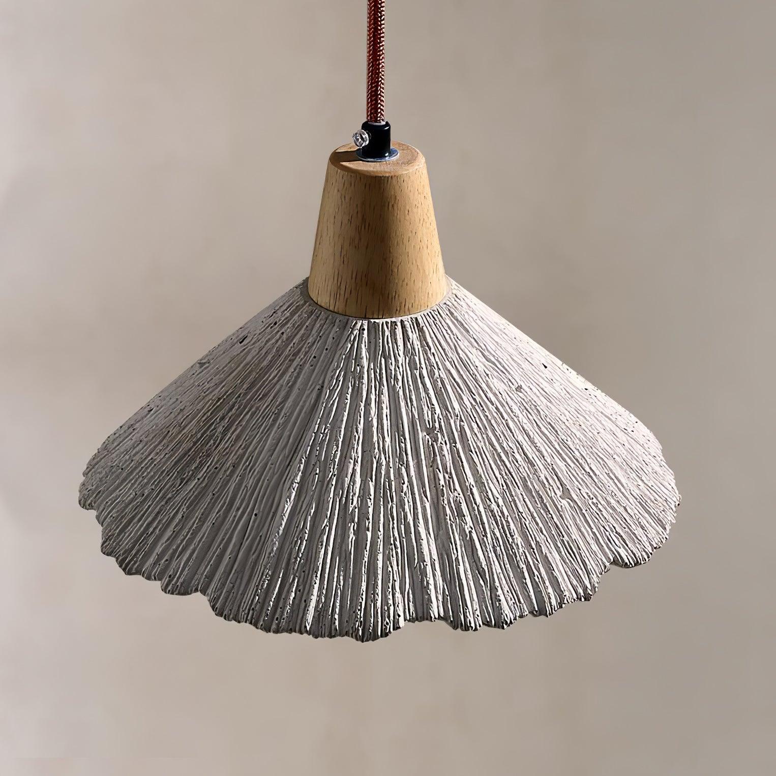 Lirixon Pendant Lamp Concrete Pleated-Neutral Decor