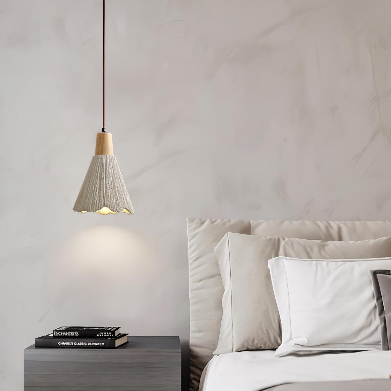 Lirixon Pendant Lamp Concrete Pleated-Neutral Decor