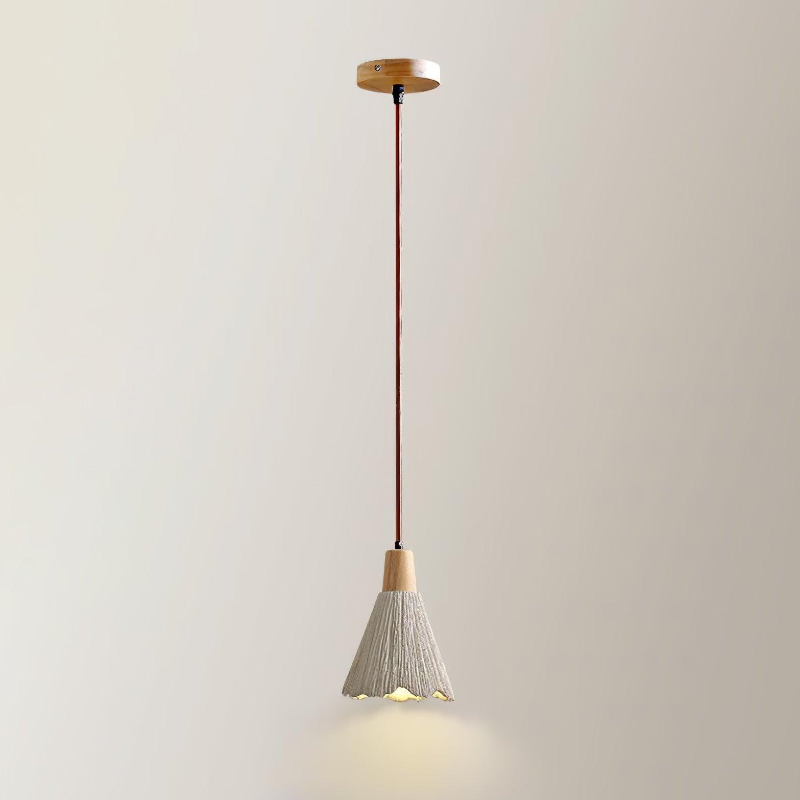 Lirixon Pendant Lamp Concrete Pleated-Neutral Decor